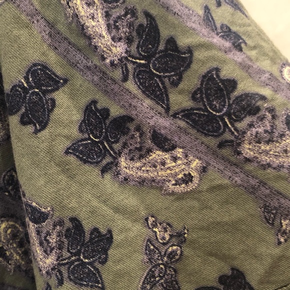 Free People black & green cold shoulder floral top - Picture 9 of 15